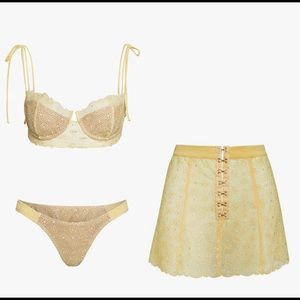 For Love and Lemons Elle Bikini and Skirt Set